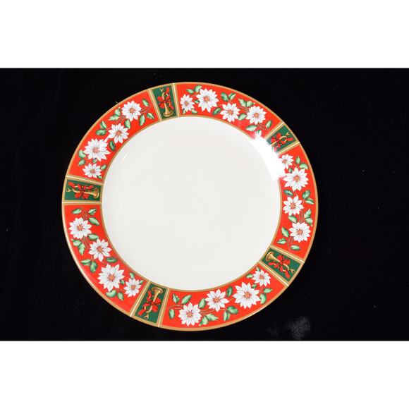 CHARLTON HALL KOBE CLASSIC TRADITIONS JAPAN Dinner Plate 10 5/8" Christmas Set - Picture 1 of 4